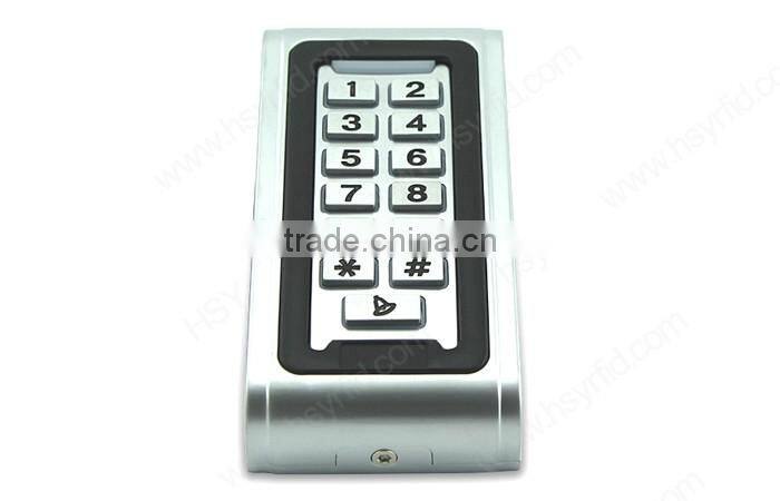 Access control digital door lock waterproof standalone keypad rfid reader with blacklight