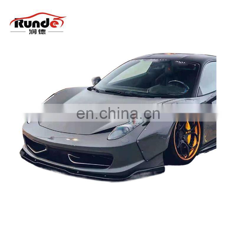 Runde LB Style Fiber Glass Material Wide Body Kit modificaion Suitable For Ferrari 458 Italia And Spider Upgrade body kit
