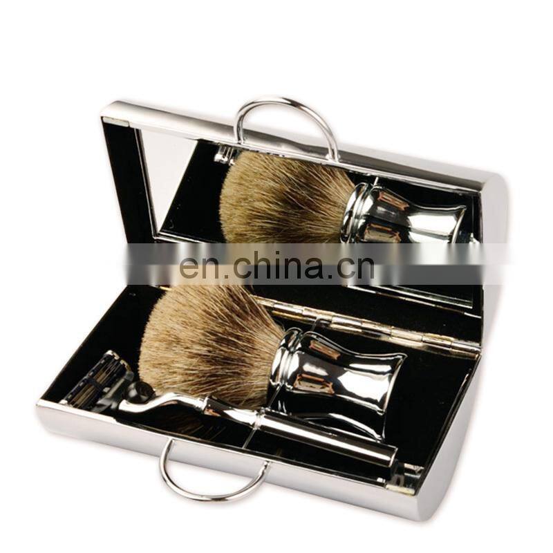 best selling mens metal black stainessless classics 2 blades baber shaving double edge safety razor set