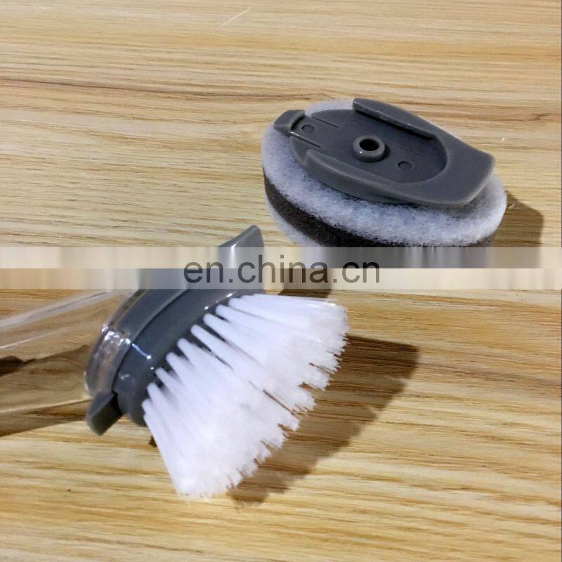 2 in1 Kitchen Cleaning Brush with Removable Brush head Sponge Soap Dispenser Dish Washing Brush Set Kitchen Clean Tools