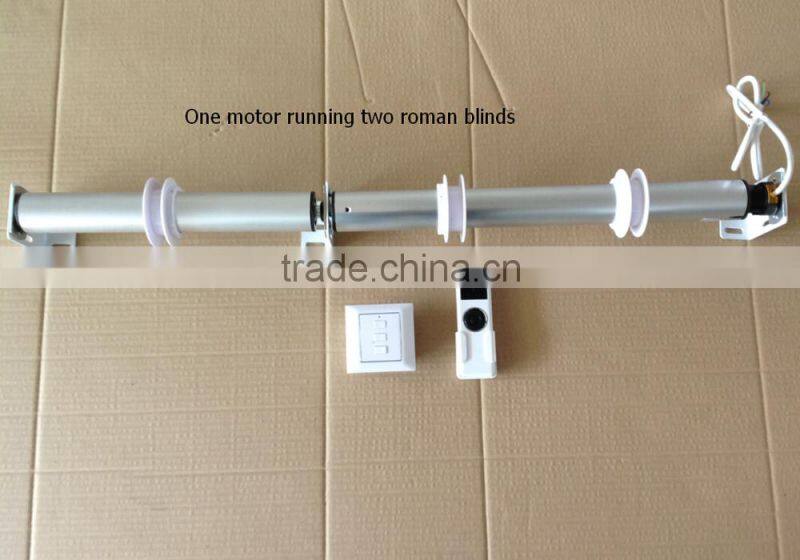 European style roman blinds mechanism/ Motorized operate roman blinds with remote control