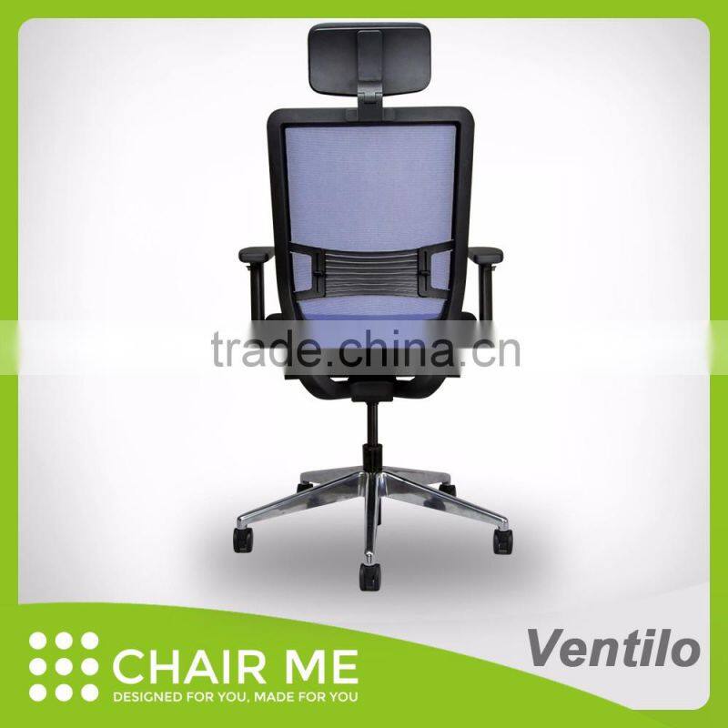 Professional chair manufacturer, nylon backrest and seat slide and aluminum base office chair