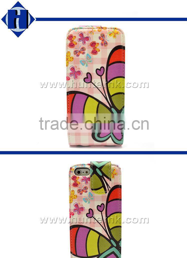 Flower Design Flip Leather Case For iphone 5GS