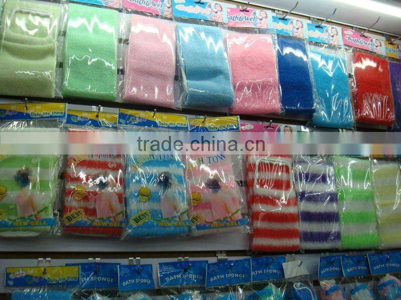 2016 Plastic double color pe bath scrub belt wash strape