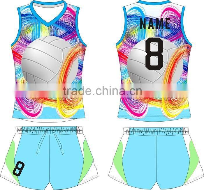 polyester dry fit custom sublimation volleyball men uniform/jersey custom volleyball