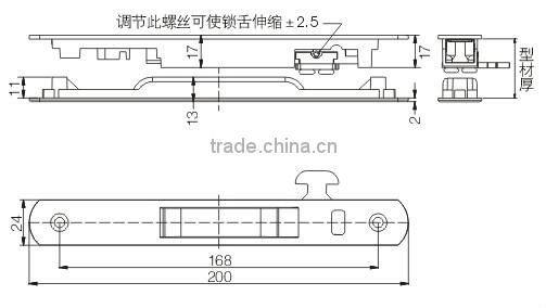 sliding door hardware JW-5001A