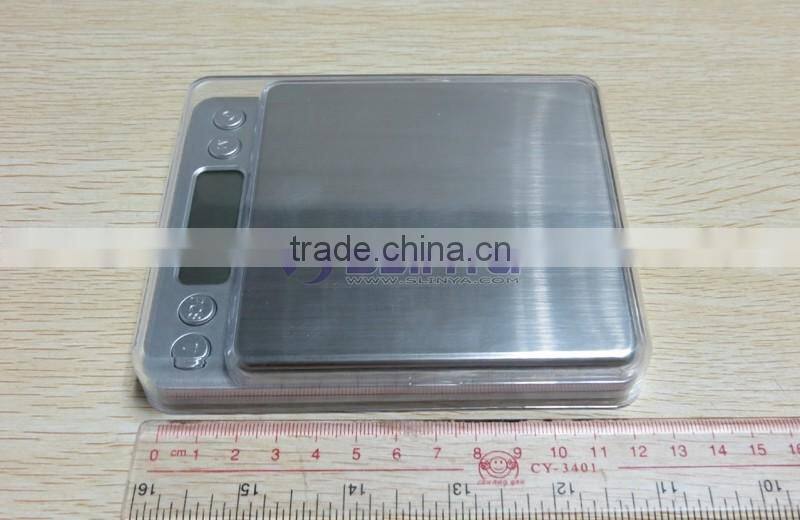 I2000 Model 500g/1000g/2000g Brushed Metal Plate I2000 Jewelry Scale