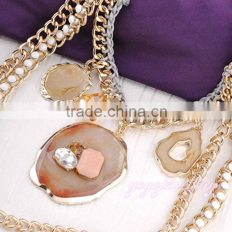 Wholesale crystal jewellery latest design beads necklace