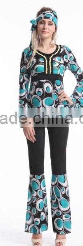 walson hot sale 20s 50s 70s Retro Hippie Girl Disco Dancing Groovy Party Halloween Costume
