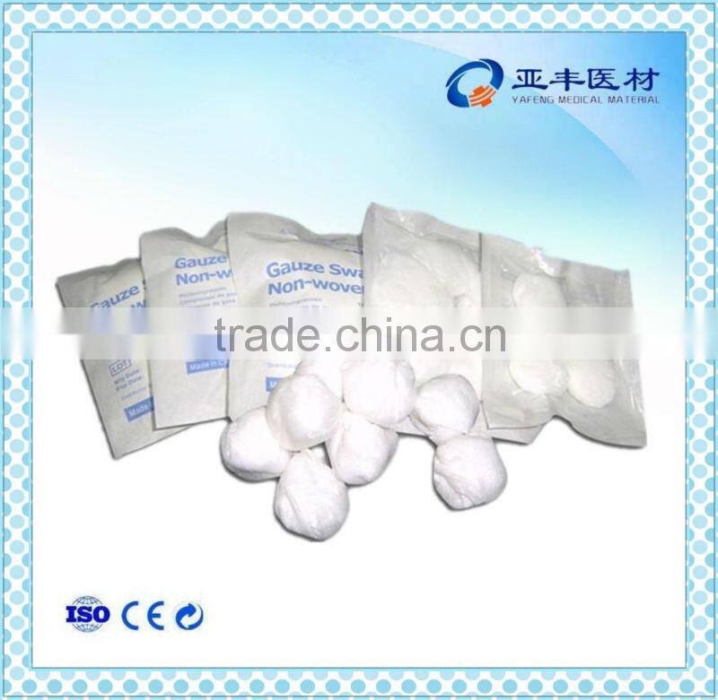 100% bleached cotton dental gauze ball