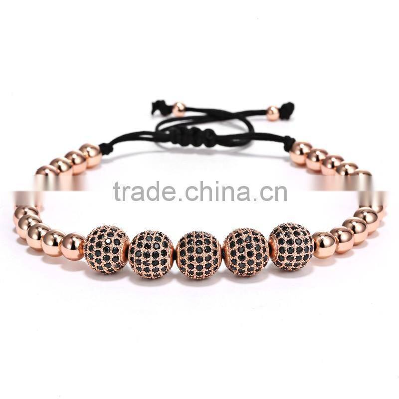 2 YEARS NO Loose color 18K gold plated man baeds bracelet