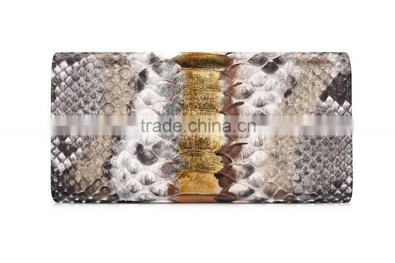 Original ICARER Real Python Leather Wallet Bag Clutch MT-5509