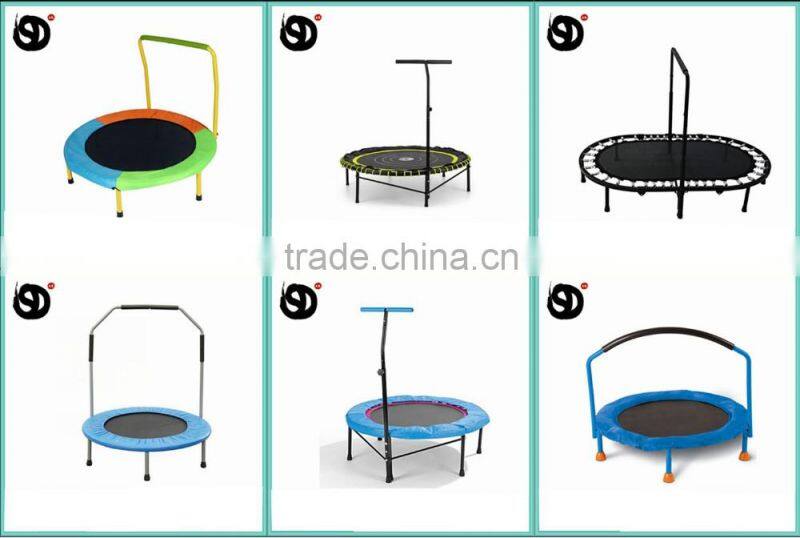 the trampoline without safety net with tent cover