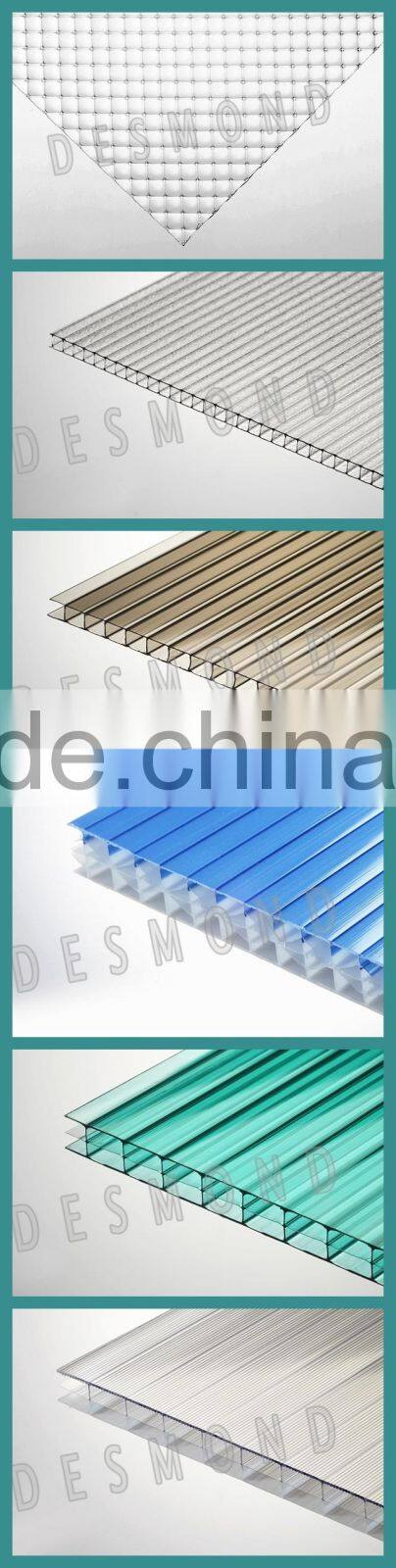 UV coating polycarbonate hollow sheet top quality best price