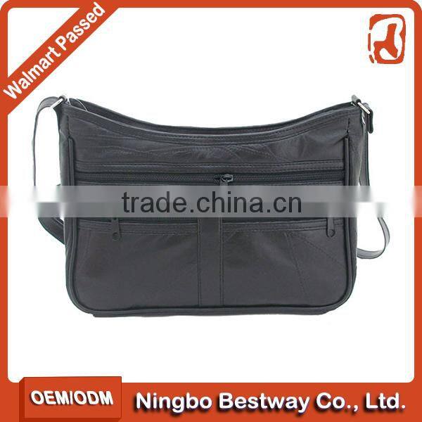 Fashion patch leather bag / ladies handbag/ cross body with umbrella pkt