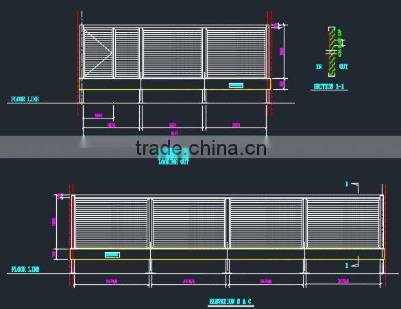 Standard aluminum cast fence