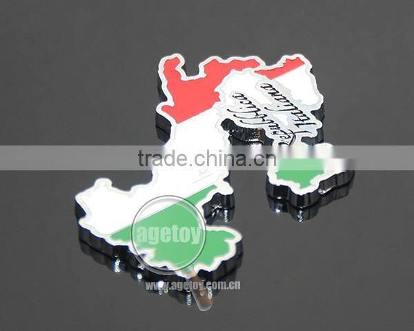 Italy Map Shape Travel Souvenirs Tourist Promotion Custom Metal Fridge Magnet Sticker
