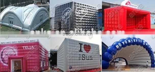 Durable tent type inflatable white dome tent