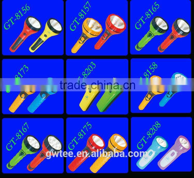 Plastic rechargeable super bright led flashlight