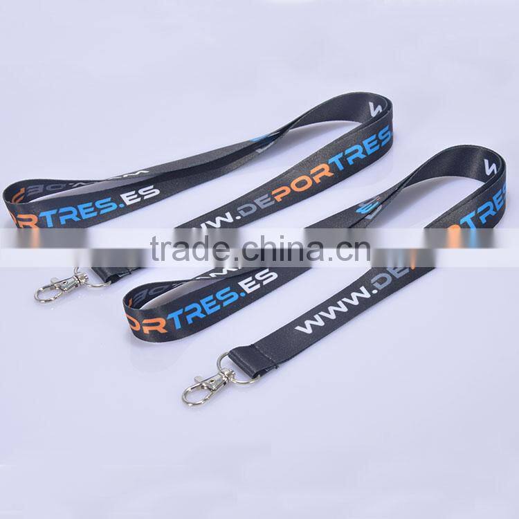 Multiple color polyester personalized lanyard