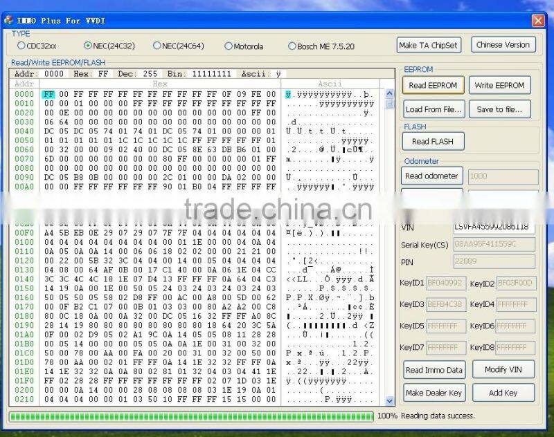 Free Shipping via dhl!!High quality Latest VVDI V3.5.3 VAG Vehicle Diagnostic Interface Open Read Pin/CS ,vvdi key programmer
