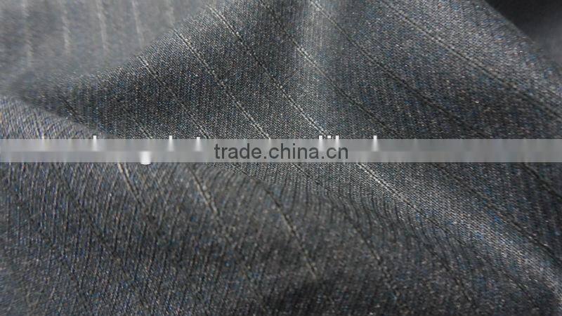 viscose and polyster stripe men TR suiting fabric