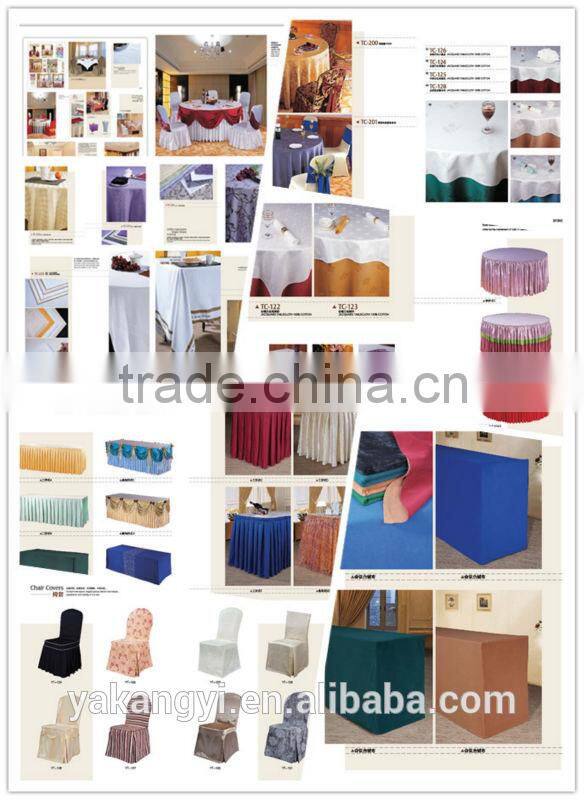 Luxury pure white/red colour wedding decoration chair covers and table covers