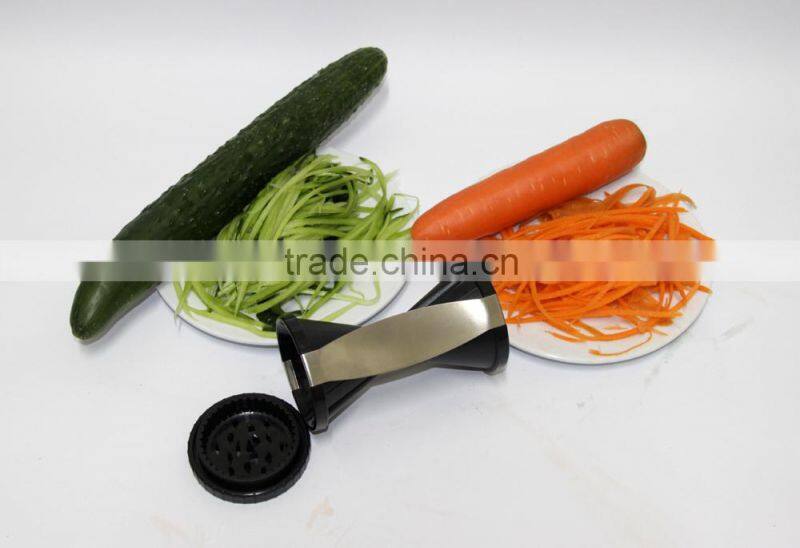 Green Black Stainless Steel Spirelli Spiral Slicer Spiral Vegetable Slicer as seen on TV