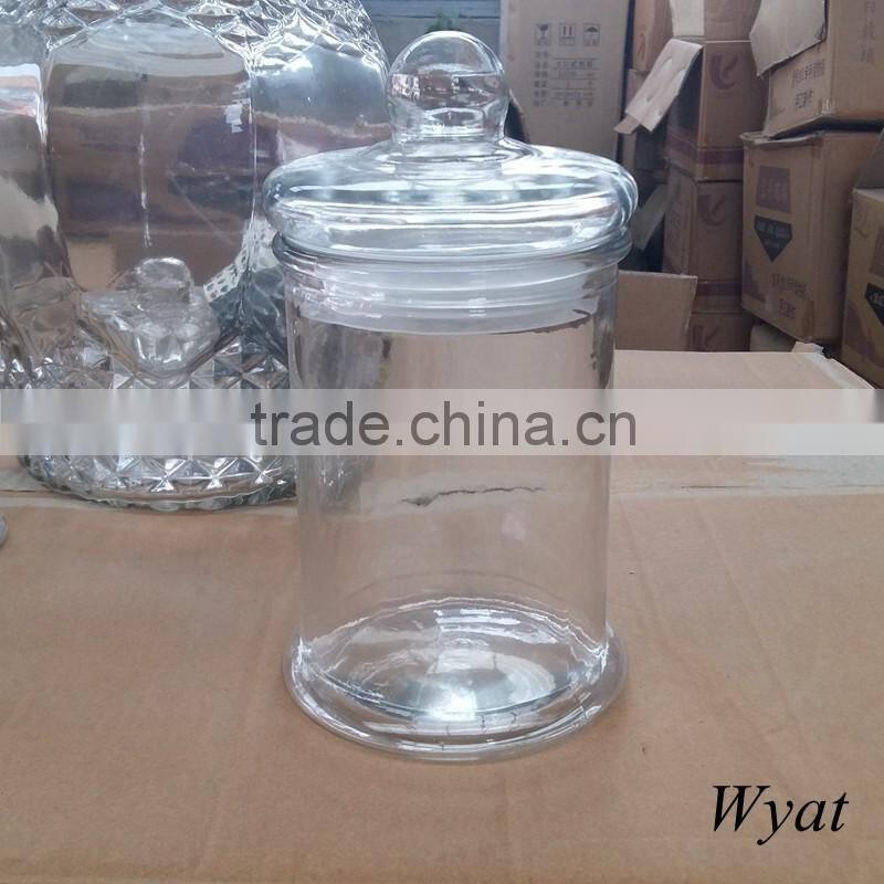 cheap 1000ml 650ml 500ml glass candle jars with lids