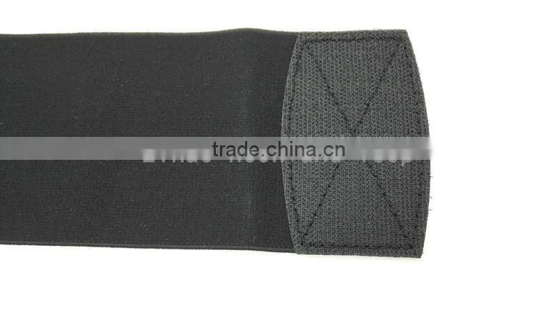 Hook and loop armband with logo