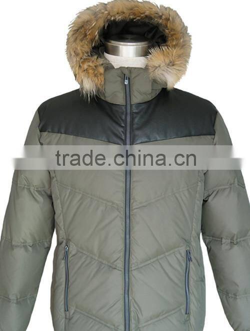 Mens Casual jackets with hood Winter Jacket goose down