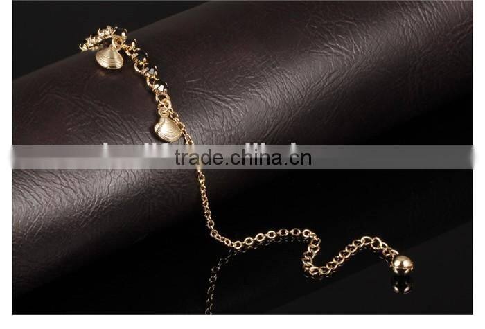2016 summer fashion design fancy shell anklet fot ladies
