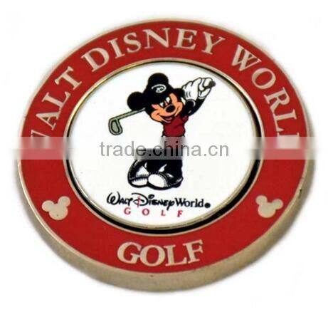 Promotional ABS plastic golf ball marker with logo