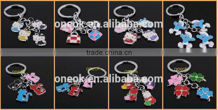Fashion Resin Horse Charm Pendent Keychain Purse Bag Crystal Key Chain