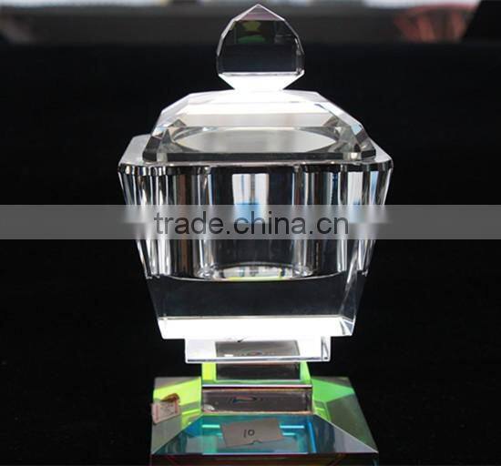2014 New Products Crystal Sugar Bowl With Lid Table Decoration