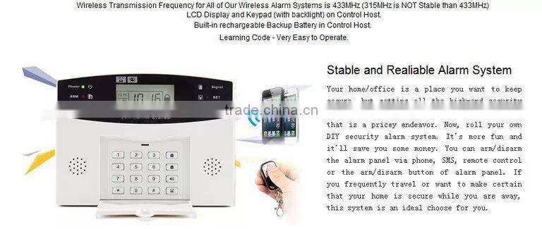 English /Spanish/ French voice! Wired Home alarm System with Keypad, 99+8 zones wired PSTN Alarm System for Auto Dialer T08