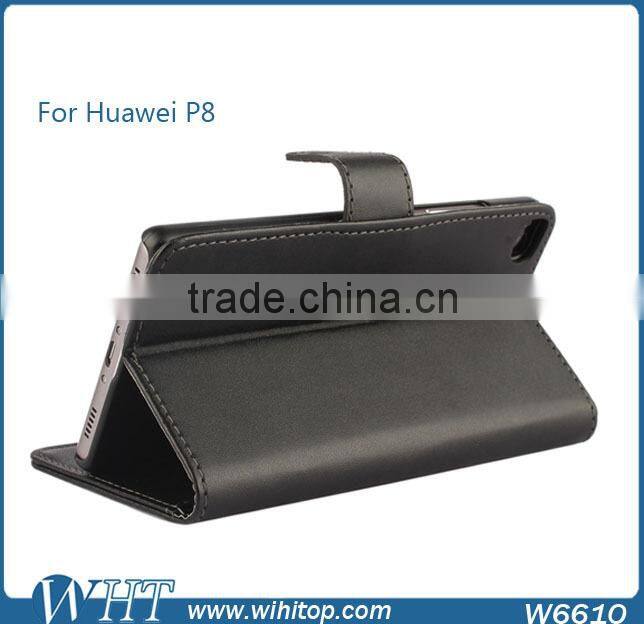 Electronic Products PU Leather Flip Cover with Card Slot Holster for Huawei P8 Case