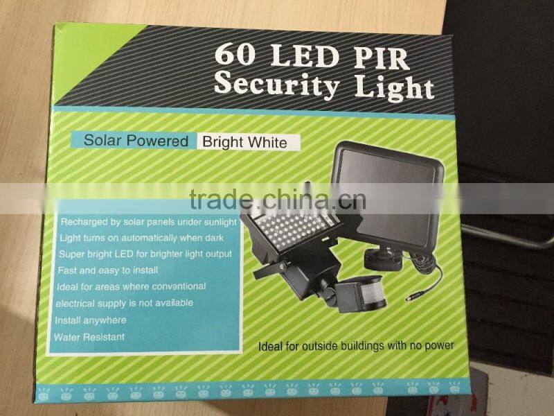 Garden Spotlights Light solar motion sensor security light 30W 60LED Solar led Flood Lighting
