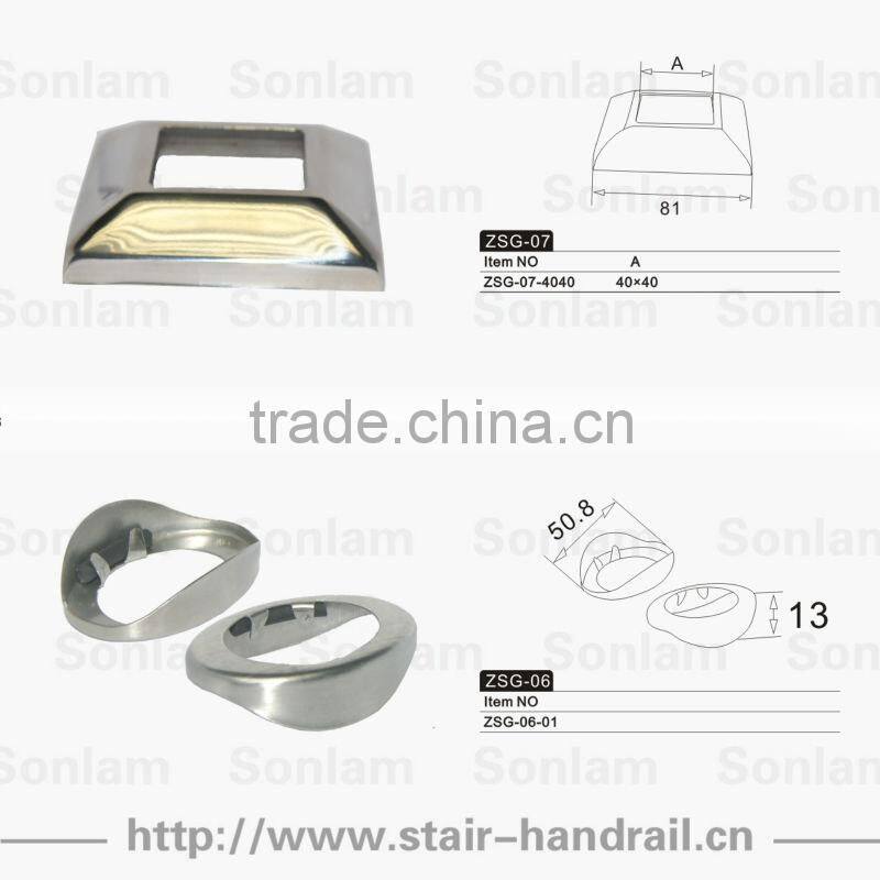 stainless steel 304 cover balcony railings of base