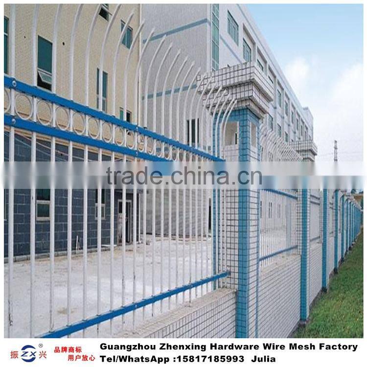 Guangzhou factory wholesale powder-coating security wrought iron fence for garden ZX-XGHL18