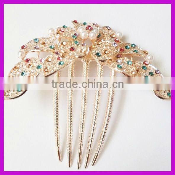 Fashion accessory rhinestone crystal hair comb for young beauty women manufacturers BY 1865