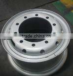 7.5-20 trailer wheel, tube steel wheel, wheel with10.00-20 tyre for heavy truck