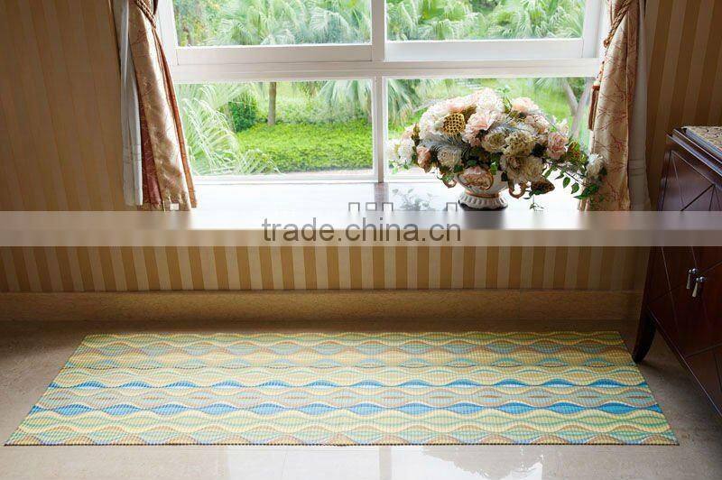 Ocean style printed vinyl hotel bath mat