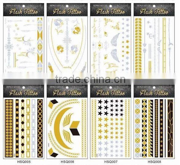 Foil tattoo sticker,temporary tattoo sticker,body tattoo sticker