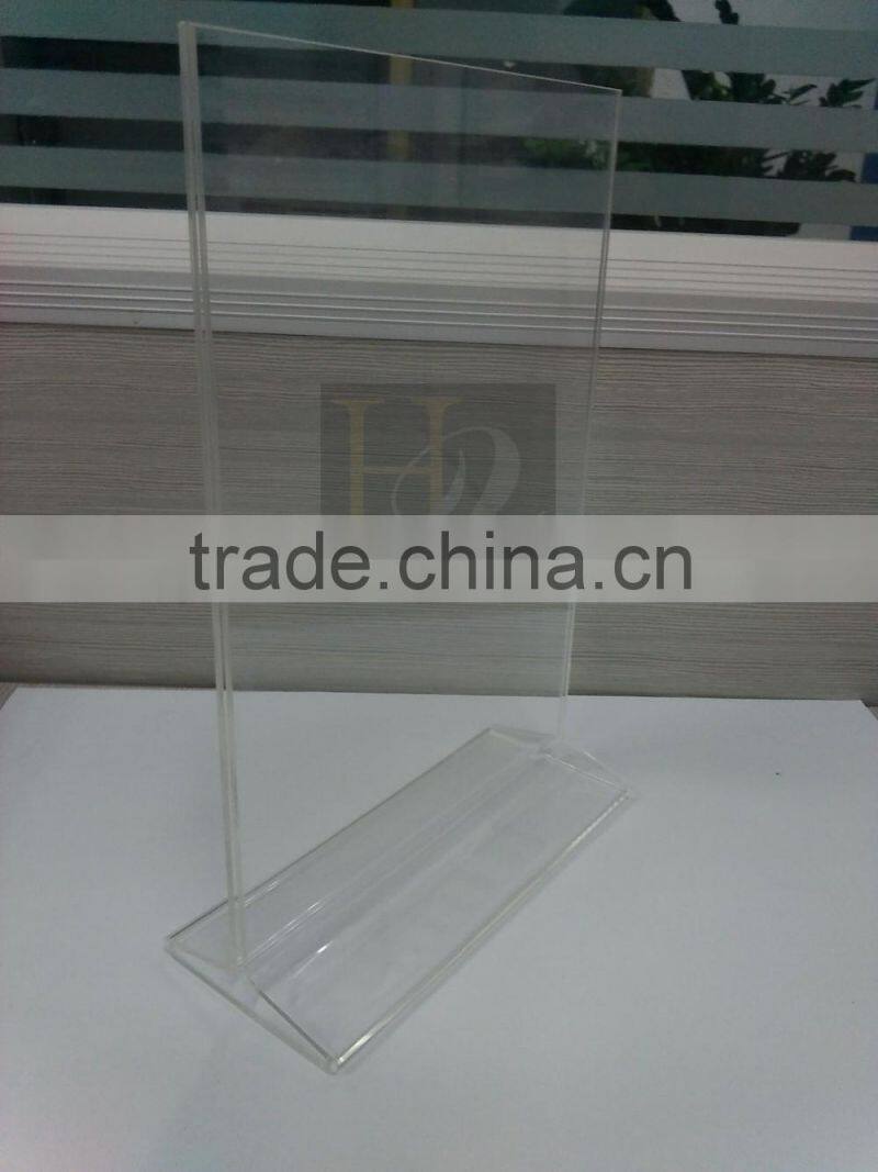 Popular acrylic material table menu display holder table tent holders