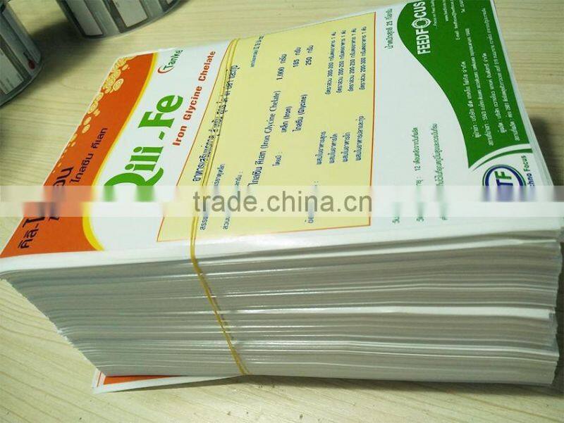 High gloss A4 size pressure sentitive lables stickers in sheet