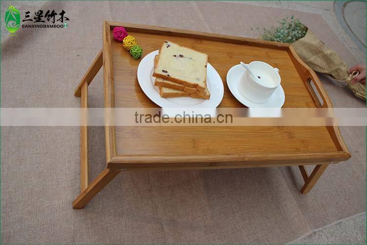Bamboo folding Breakfast Tray Bed Serving Tray
