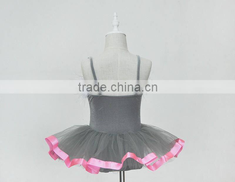 Mice princess Leotard with skirt for stage,Childrens' ballet leotard with tutu for performance