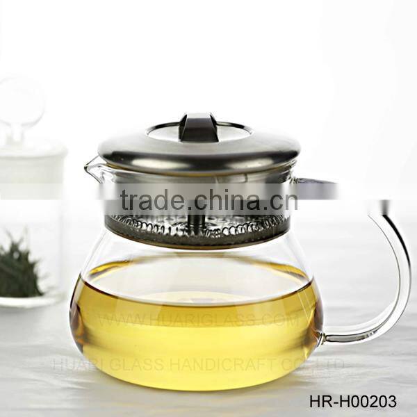 New Styles Glass Teapot with steel lid