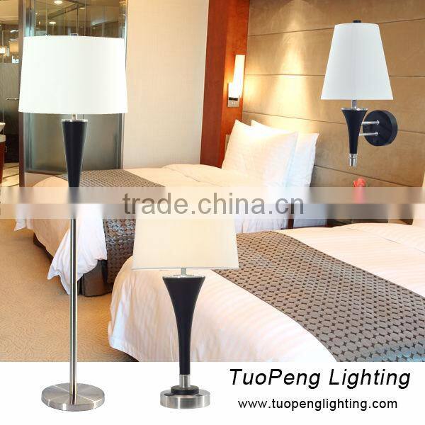 Brushed Nickel and Black Wood desk lamp,Floor lamp,Wall Sconce